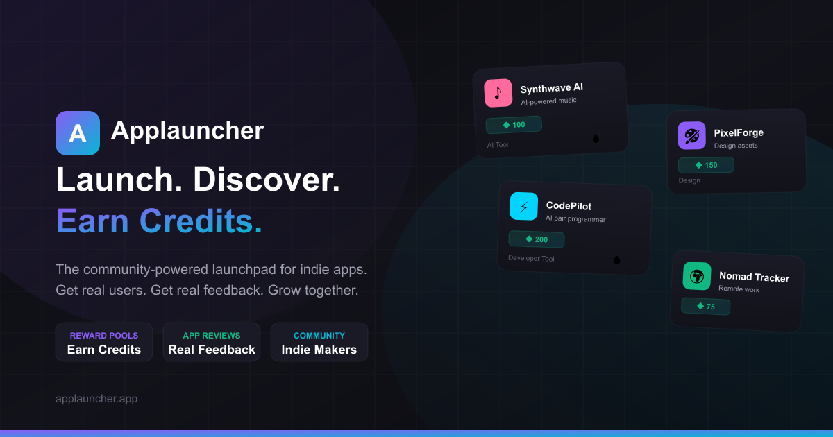 Applauncher — Launch, Discover & Earn Credits on Indie Apps